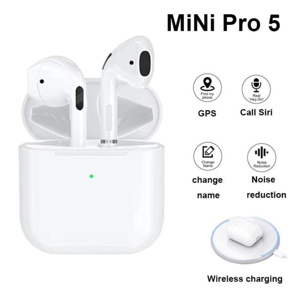 Mini Pro 5 TWS  Bluetooth True Wireless Earbuds Handfree Airpod for iOS / Android - Prestige Merchandise