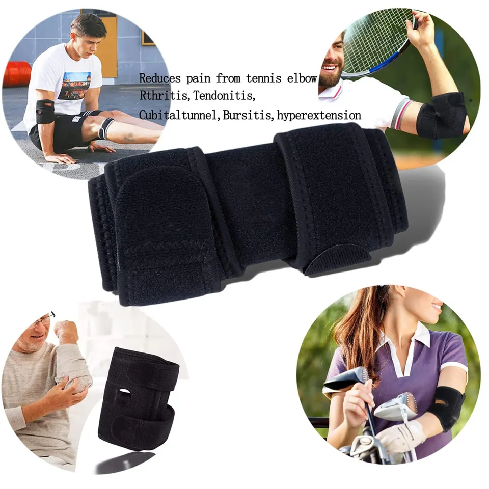 Balanced forearm flexible Elbow Brace Support Sleeve Wrap Bandage Compression for Weight Lifting, Powerlift, Sonographers golfer's etc