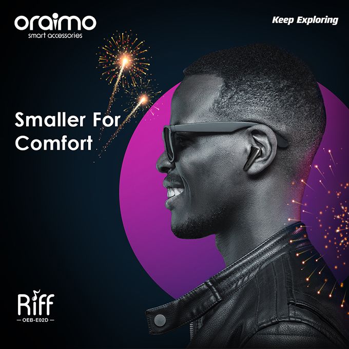 oraimo Riff Smaller For Comfort Earbuds online in Ghana | KOFshop.com | 0592712107