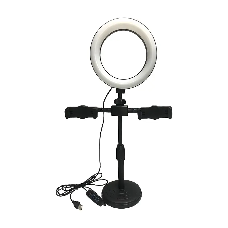 Multipurpose Selfie Broadcast Phone Stand with Multi Color Ring Light -KOFshop.com - 0592712107