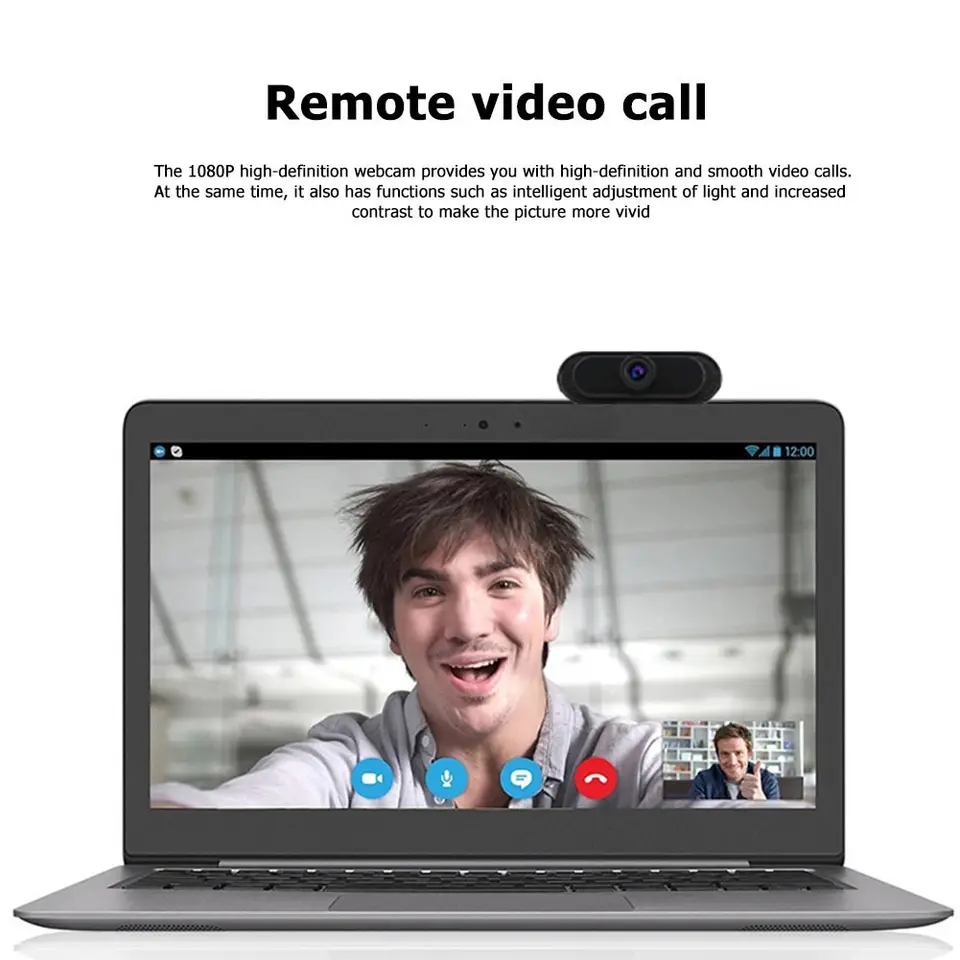 1080P HD Web Camera Built-in Microphone Auto Focus View Auto Light Correction Webcam for Windows Mac -KOFshop.com - 0592712107