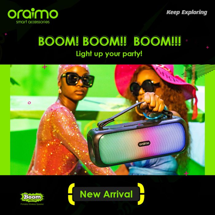 oraimo boom box portable bluetooth speaker. best bass bluetooth spearker | KOFshop.com