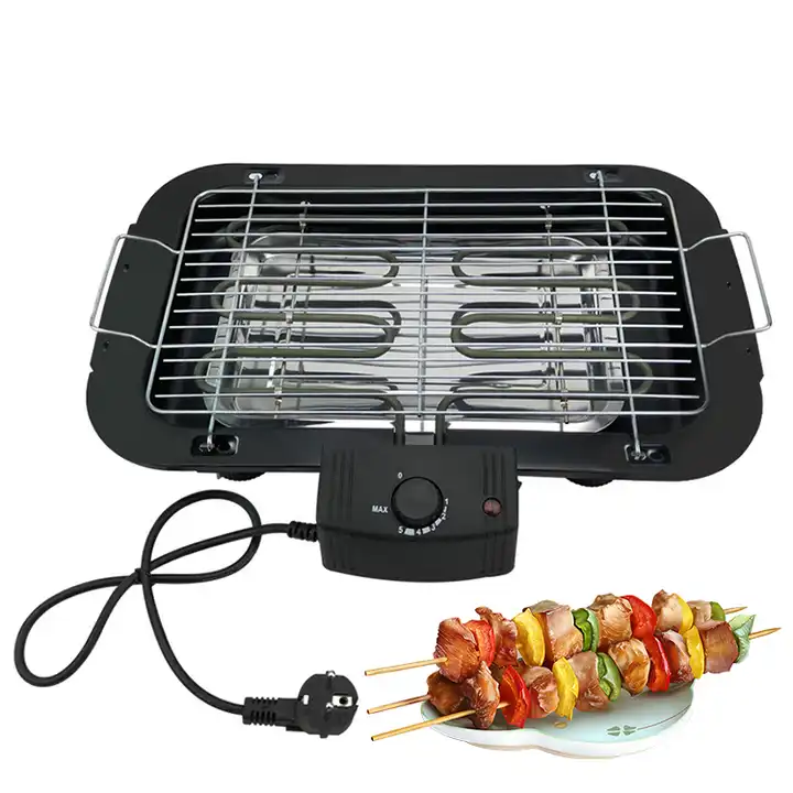 Electric Barbeque Grill Smokeless Indoor / Outdoor BBQ Grilling and Roasting Machine
