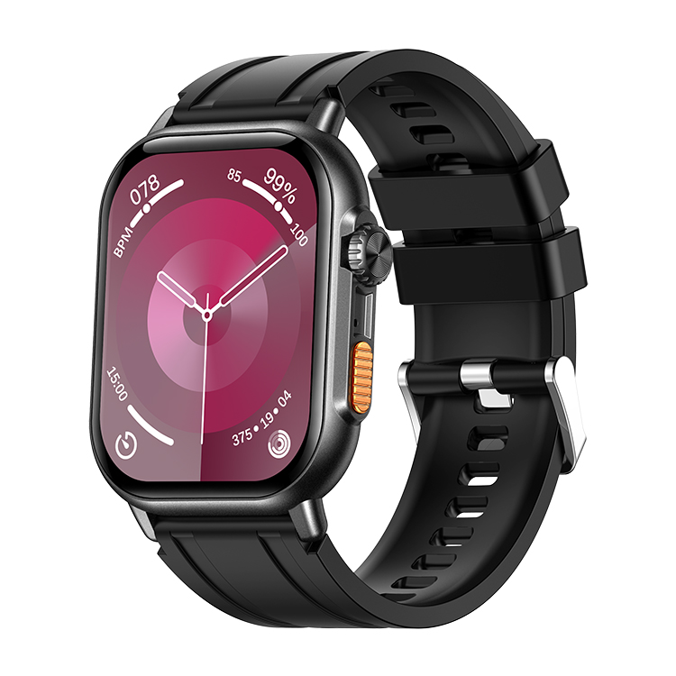 TK23 Smart Watch BT Call NFC IP68 Waterproof Sports Fitness Tracker Men's Silicone Smart Watch