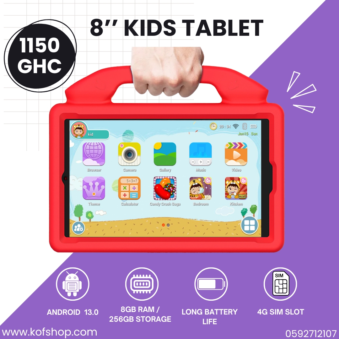 K81 Rugged Calling 3G/4G Phone Call Tablet PC, Kids Learning 8 Inch Android 4G Tablet