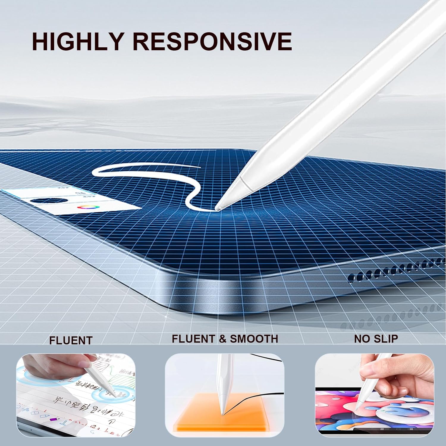 Universal Stylus Pen for Touchscreen (Andriod & iOS) -White - Image 6