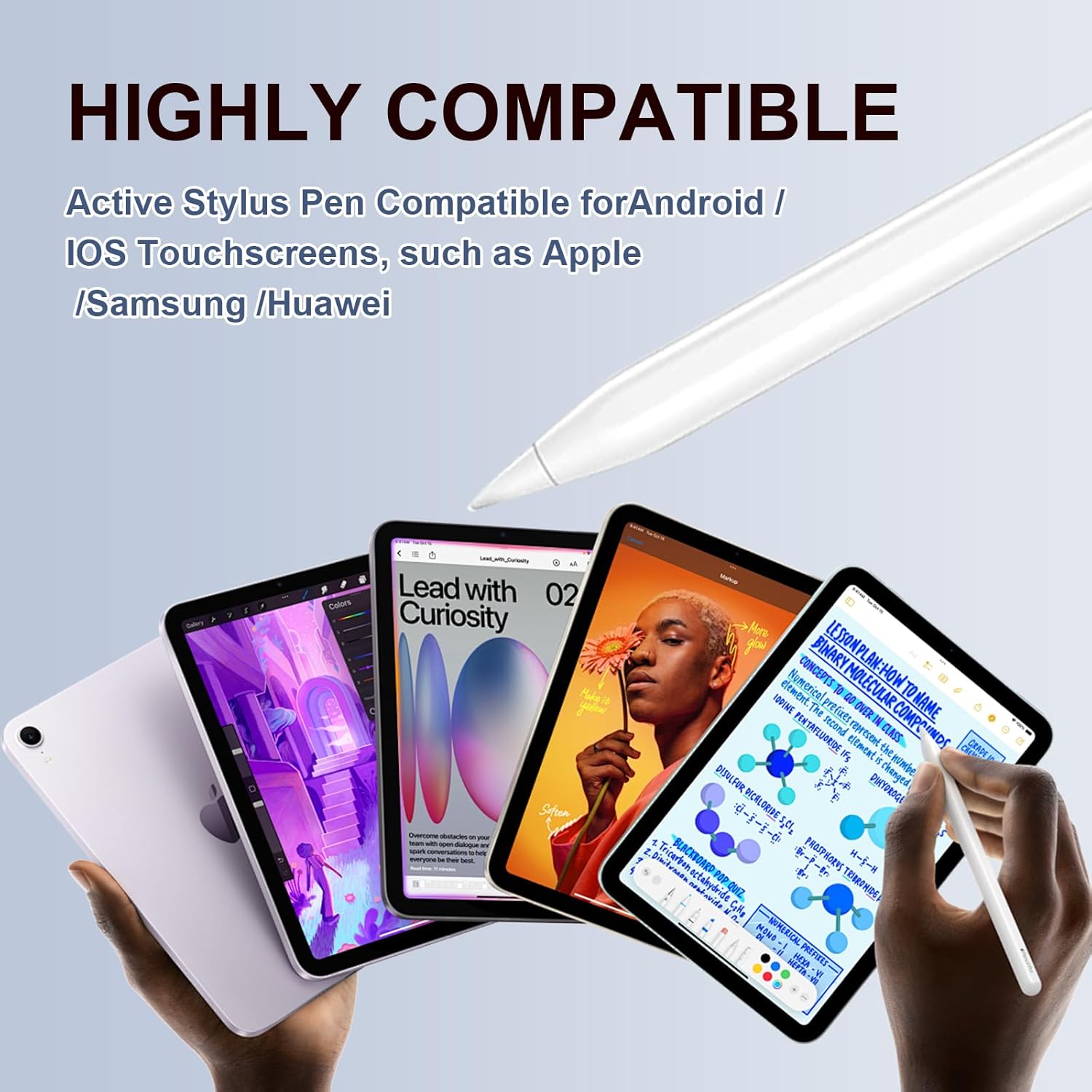 Universal Stylus Pen for Touchscreen (Andriod & iOS) -White - Image 4